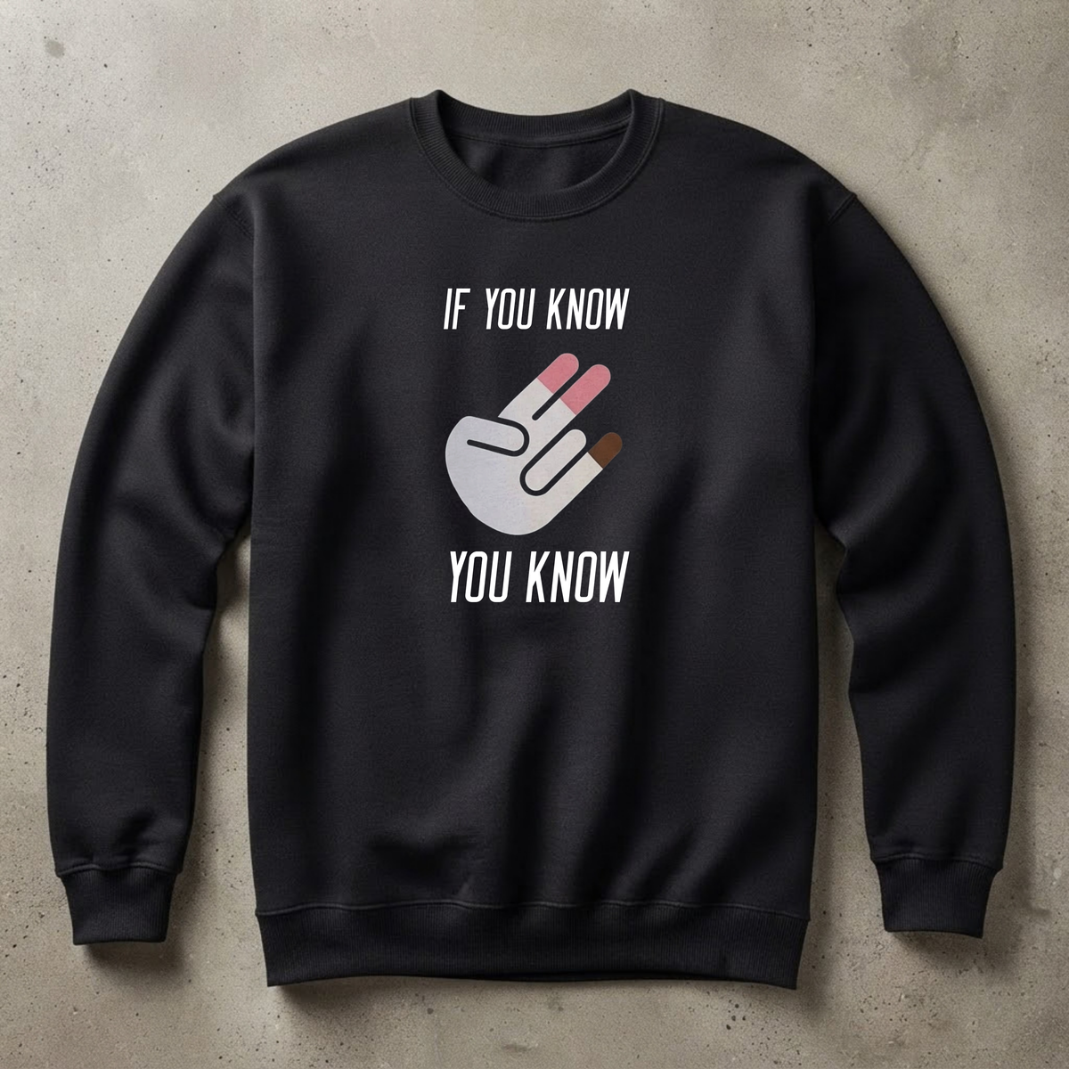 СВИТШОТ С ПРИНТОМ "If You Know"