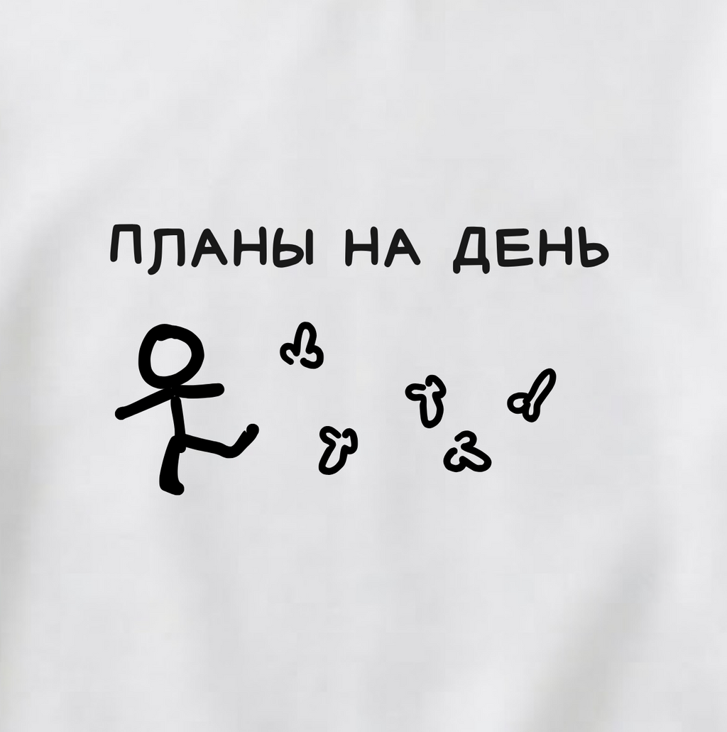 СВИТШОТ С ПРИНТОМ "Планы На День"