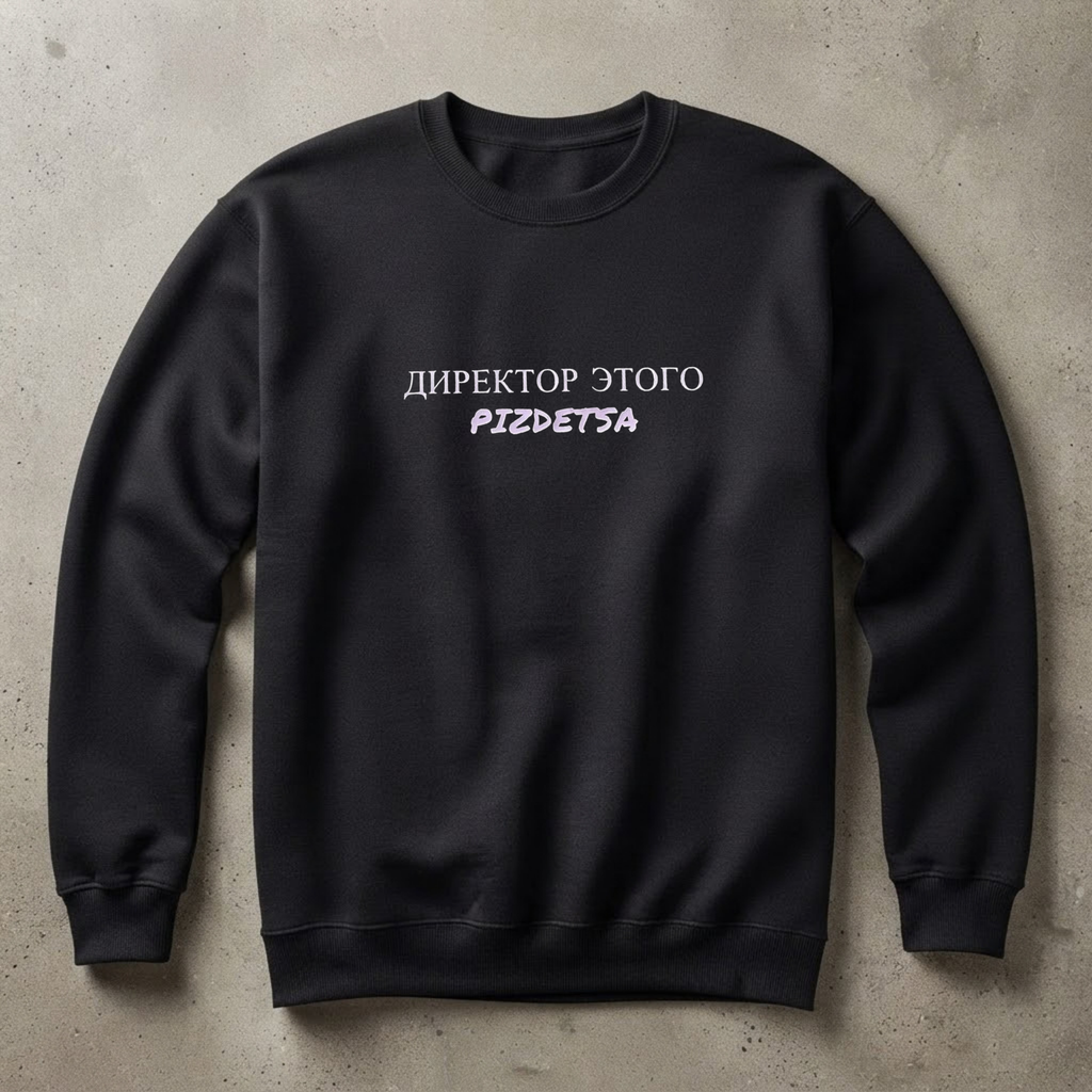СВИТШОТ С ПРИНТОМ "Директор Этого Pizdetsa"