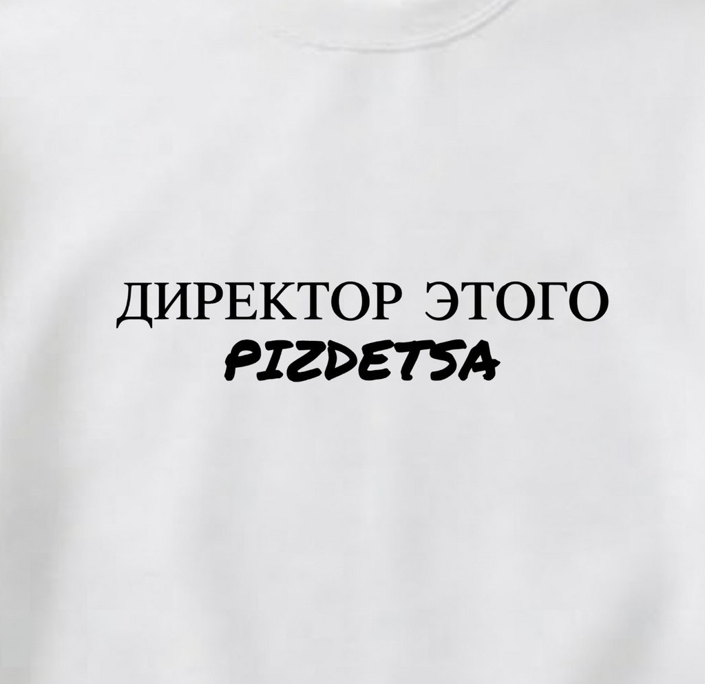 СВИТШОТ С ПРИНТОМ "Директор Этого Pizdetsa"