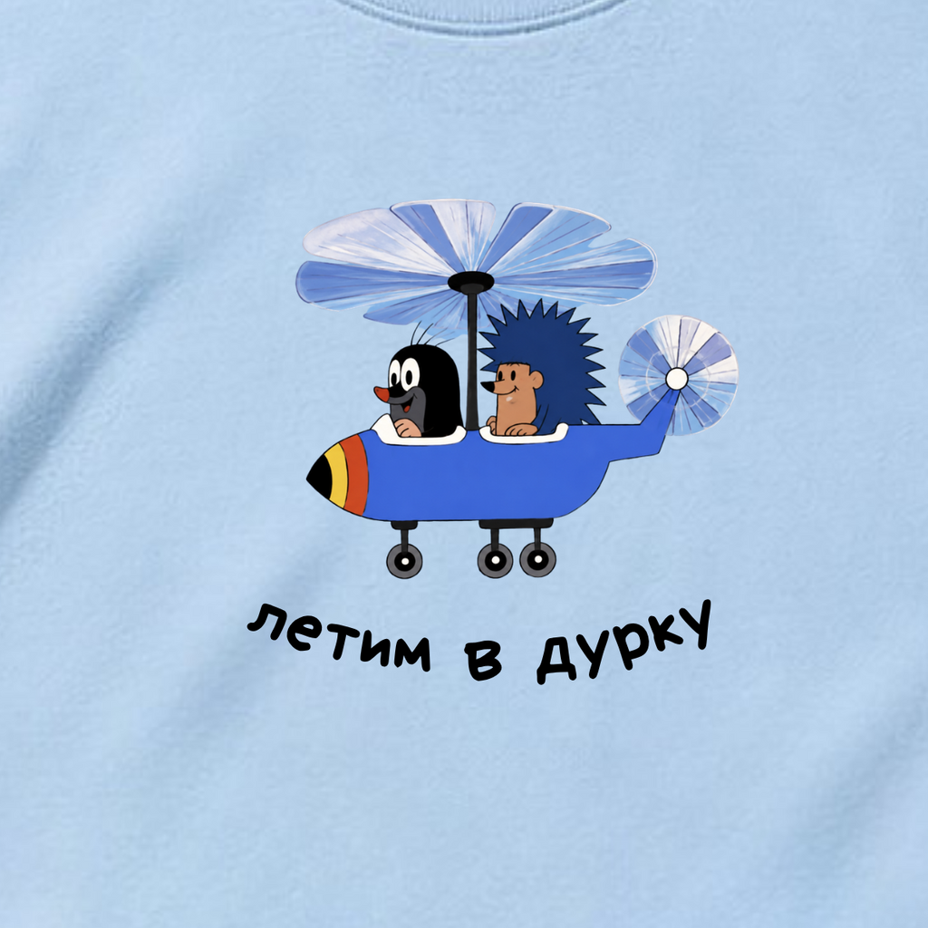 ФУТБОЛКА С ПРИНТОМ "Летим В Дурку"