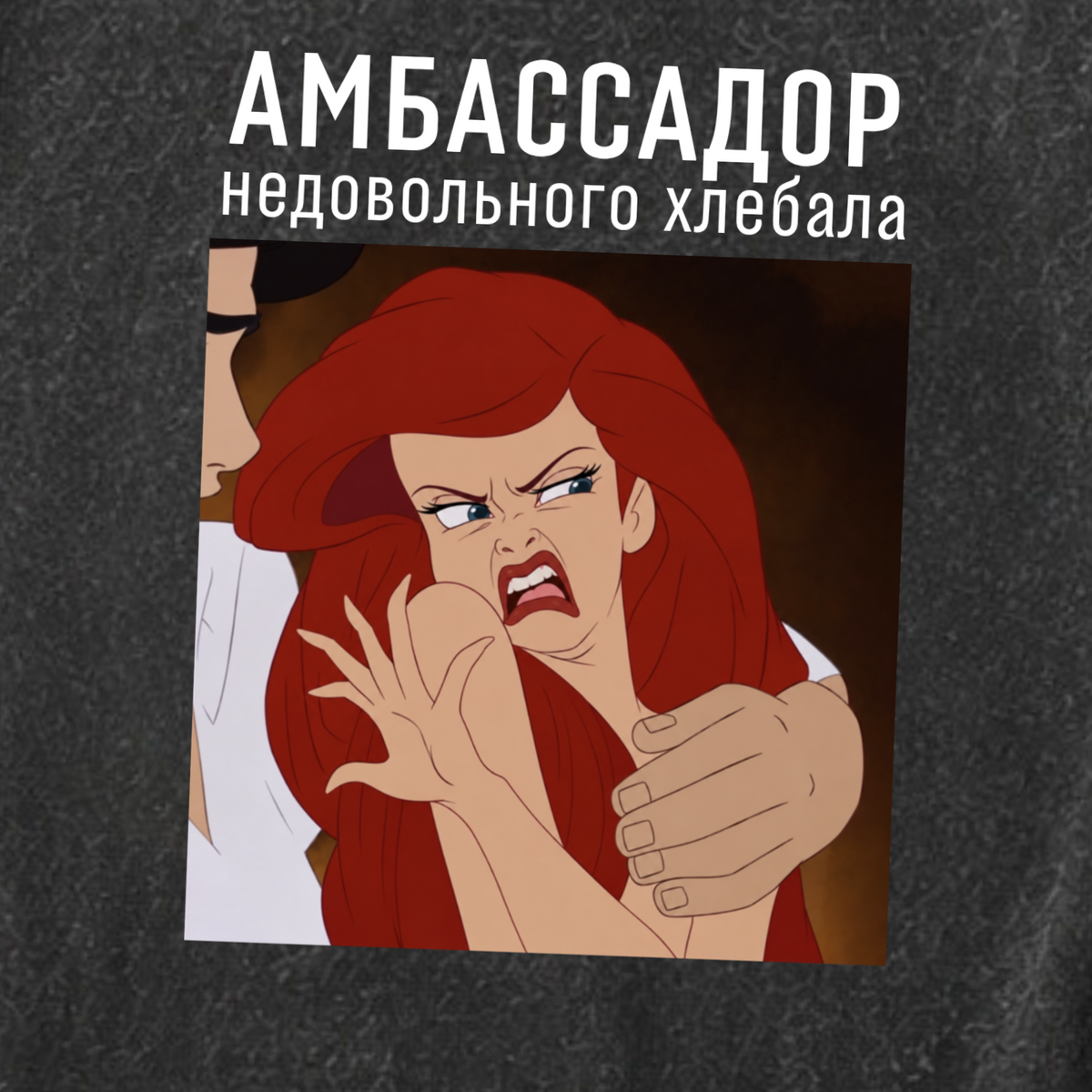 ФУТБОЛКА С ПРИНТОМ "Амбассадор Недовольного Хлебала"