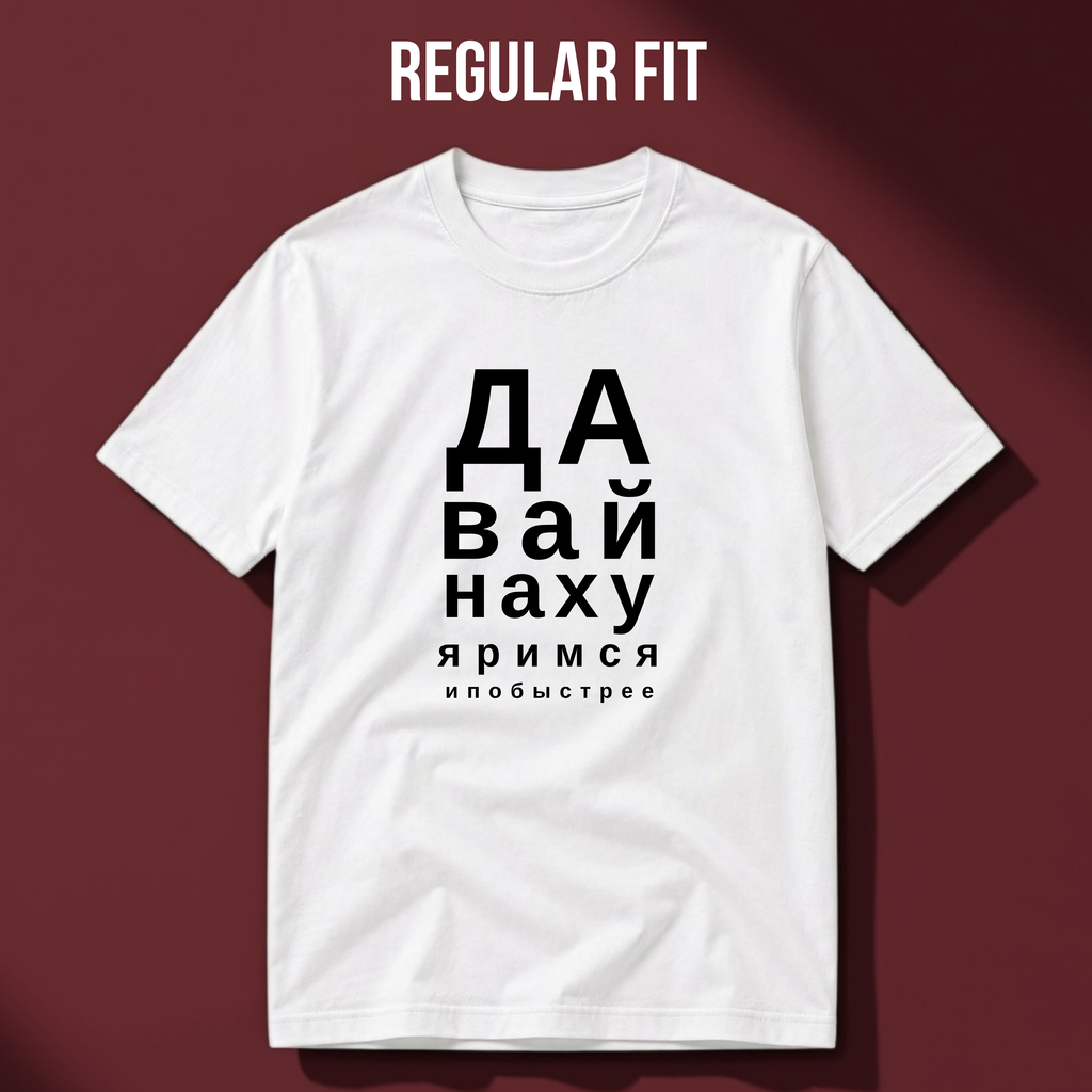 ФУТБОЛКА С ПРИНТОМ "Давай Нахуяримся"