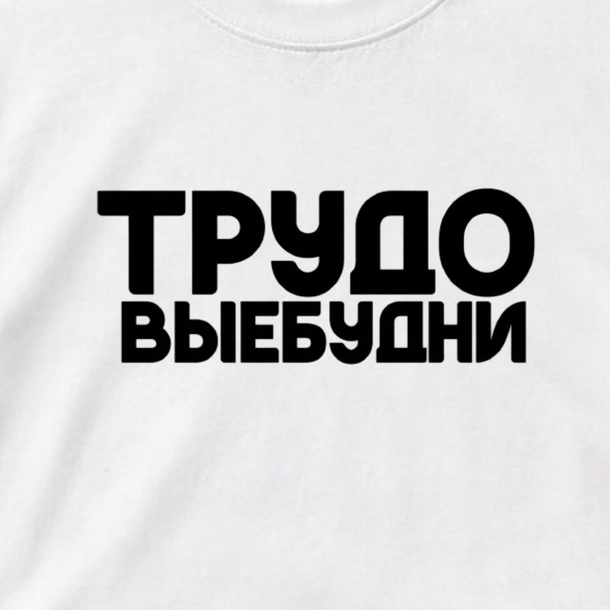 ФУТБОЛКА С ПРИНТОМ "ТрудоВыебудни"