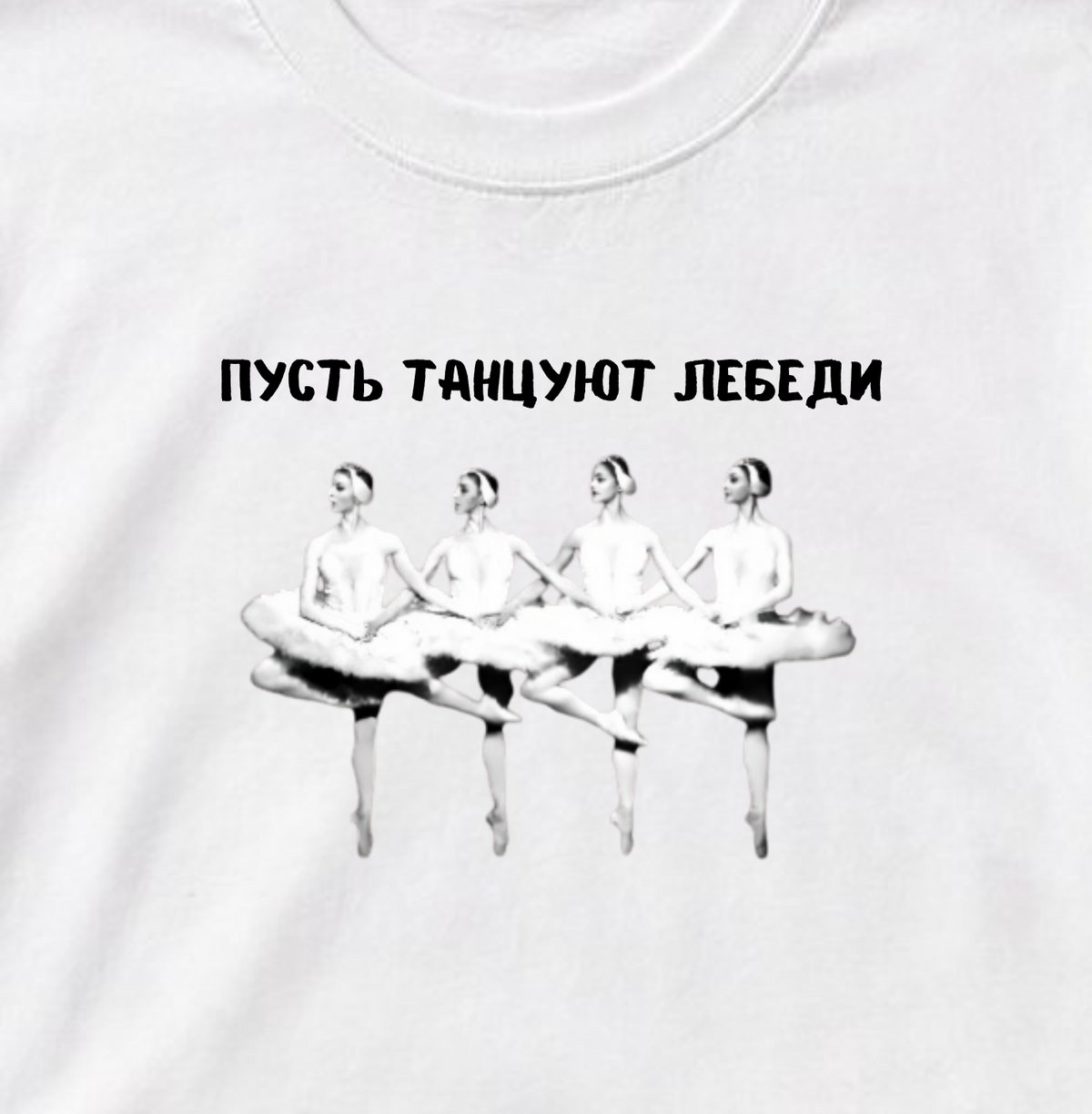 ФУТБОЛКА С ПРИНТОМ "Пусть Танцуют Лебеди"