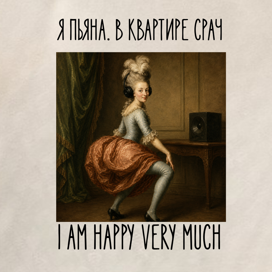 ФУТБОЛКА С ПРИНТОМ " So Happy"