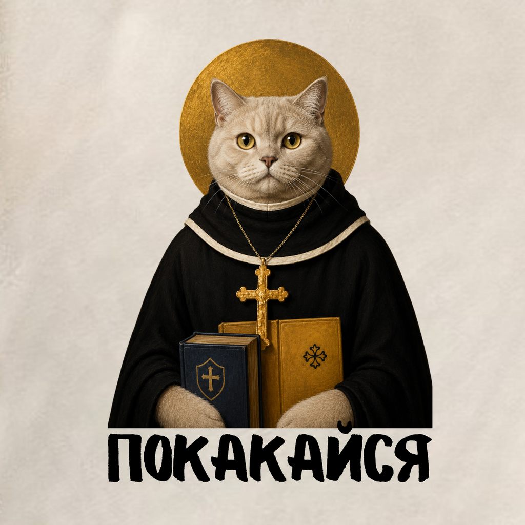 ФУТБОЛКА С ПРИНТОМ "Покакайся"