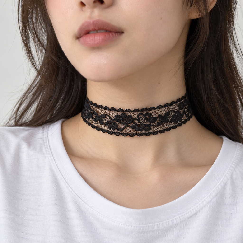White/ Black Lace Choker