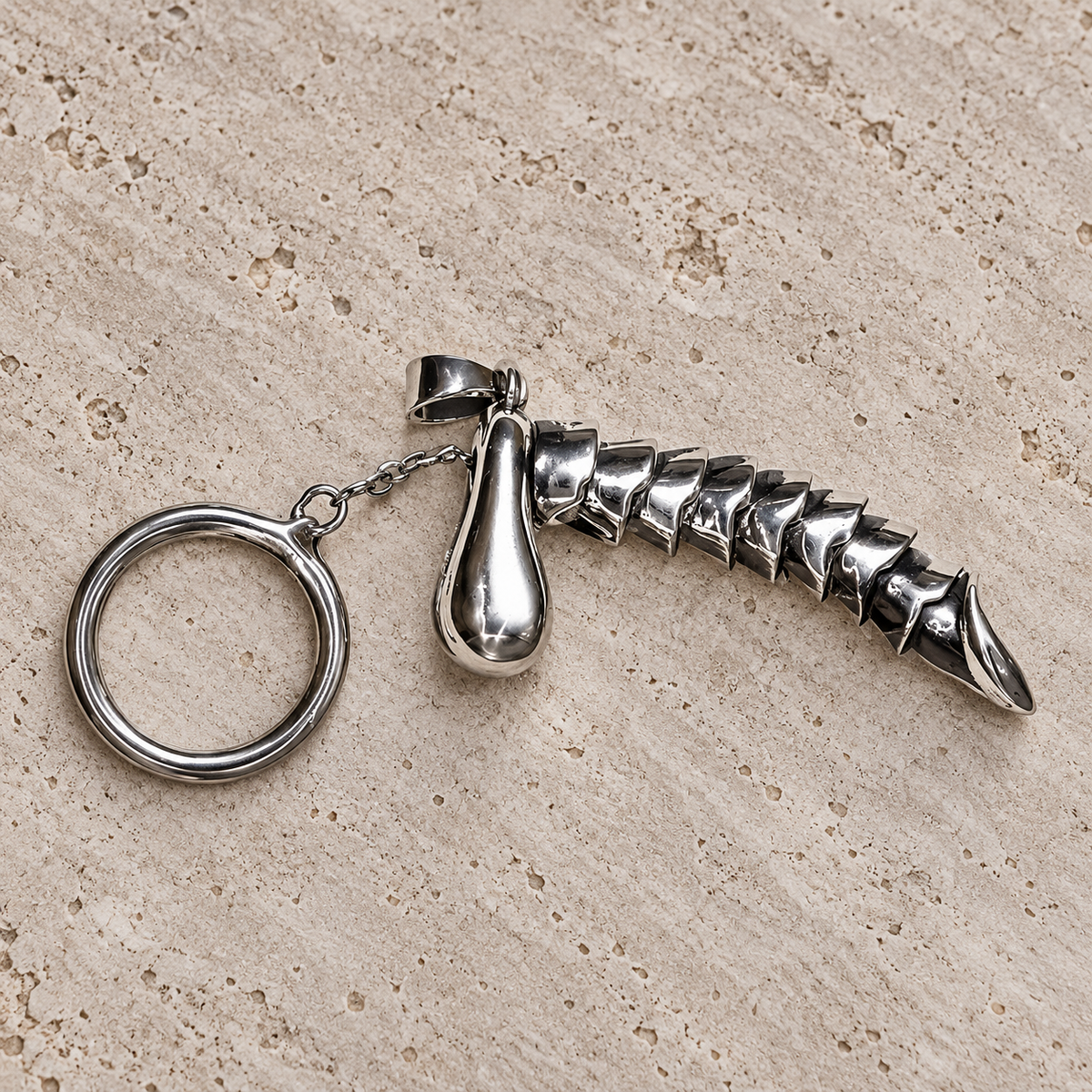"Rise Up" Articulated Keychain — Pull the Ring