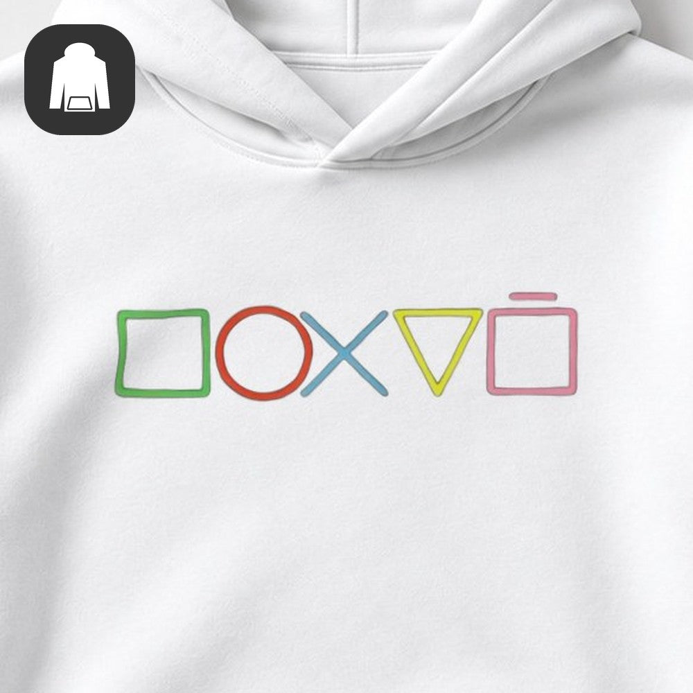 ХУДИ С ПРИНТОМ "Символы Геймпада"