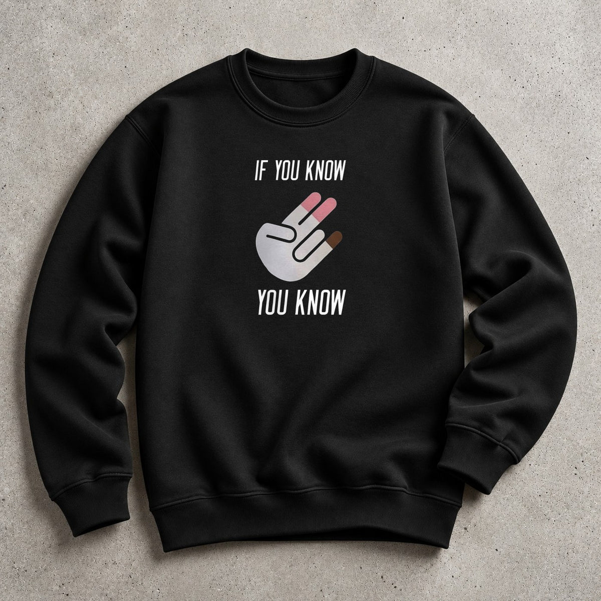 СВИТШОТ С ПРИНТОМ "If You Know You Know"