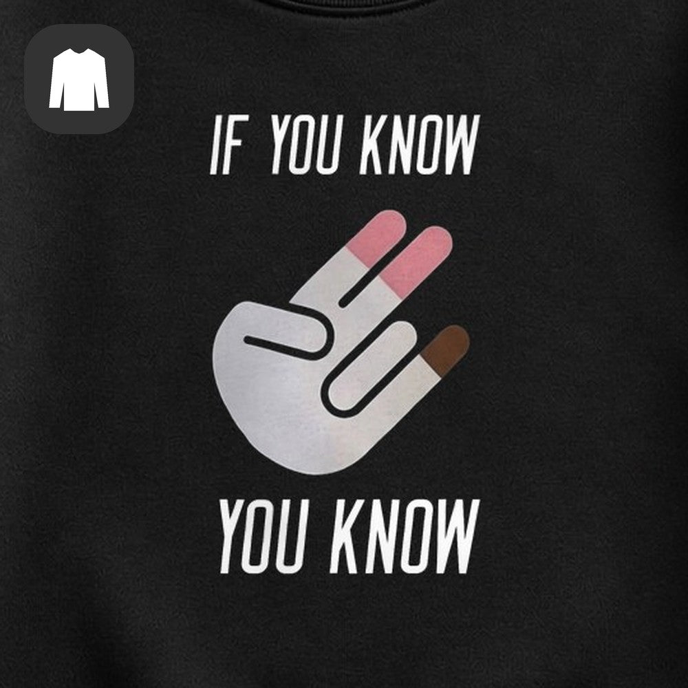 СВИТШОТ С ПРИНТОМ "If You Know You Know"