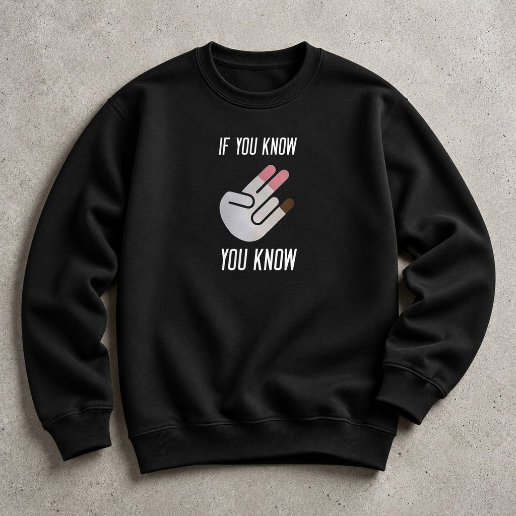 СВИТШОТ С ПРИНТОМ "If You Know You Know"
