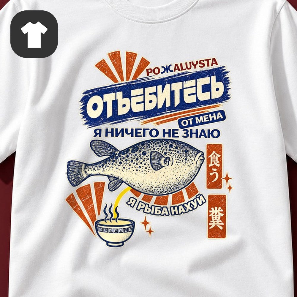 ФУТБОЛКА С ПРИНТОМ "Я Рыба"