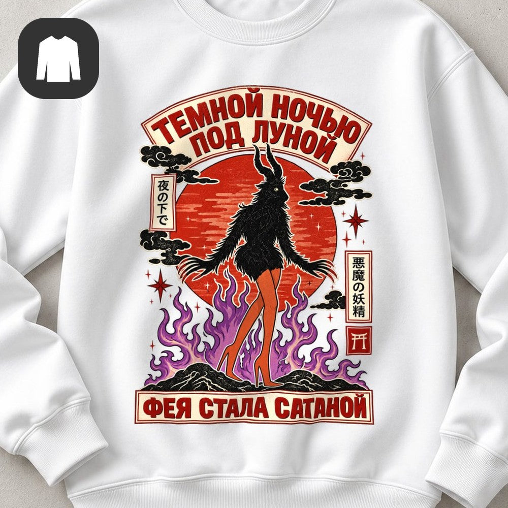 СВИТШОТ С ПРИНТОМ "Тёмной Ночью"