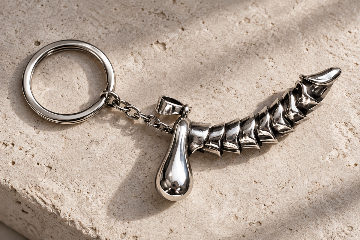 "Rise Up" Articulated Keychain — Pull the Ring