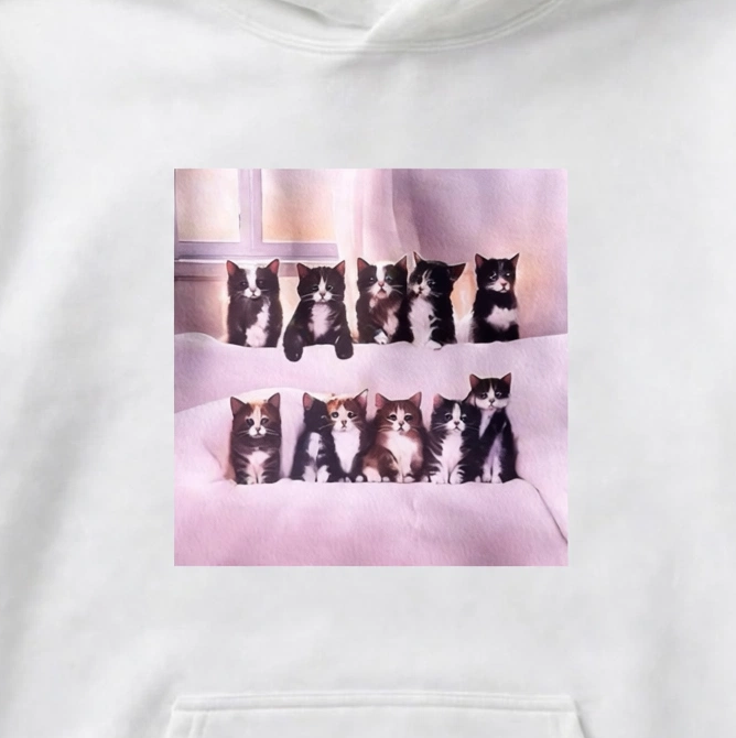 ХУДИ С ПРИНТОМ "Котята"