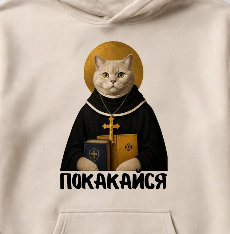 ХУДИ С ПРИНТОМ "Покакайся"
