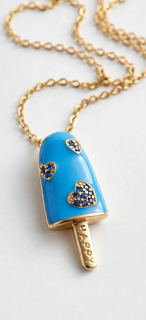 HAPPY Popsicle Pendant Necklace